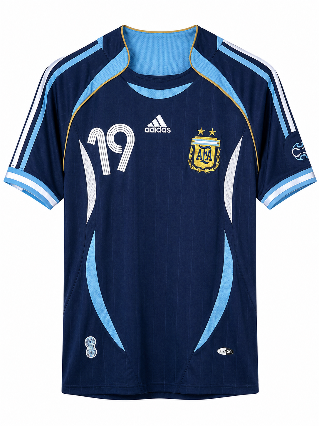 Argentina 2006 Messi #19 Away Retro Jersey – Navy Blue