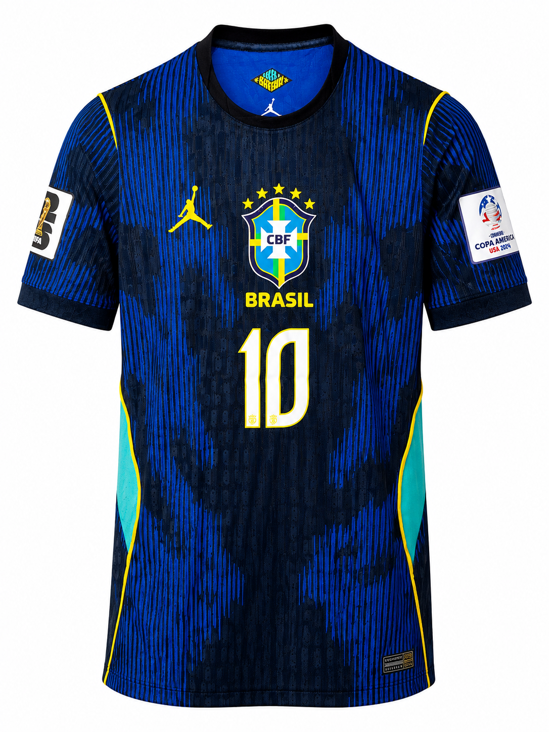 Brazil Neymar Jr #10 Special Edition Jersey – Black/Blue