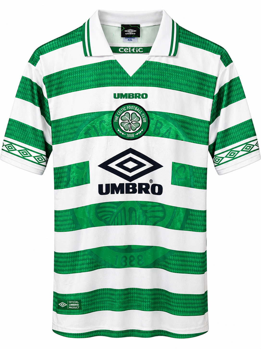Celtic FC Classic Umbro Retro Home Jersey – Green & White