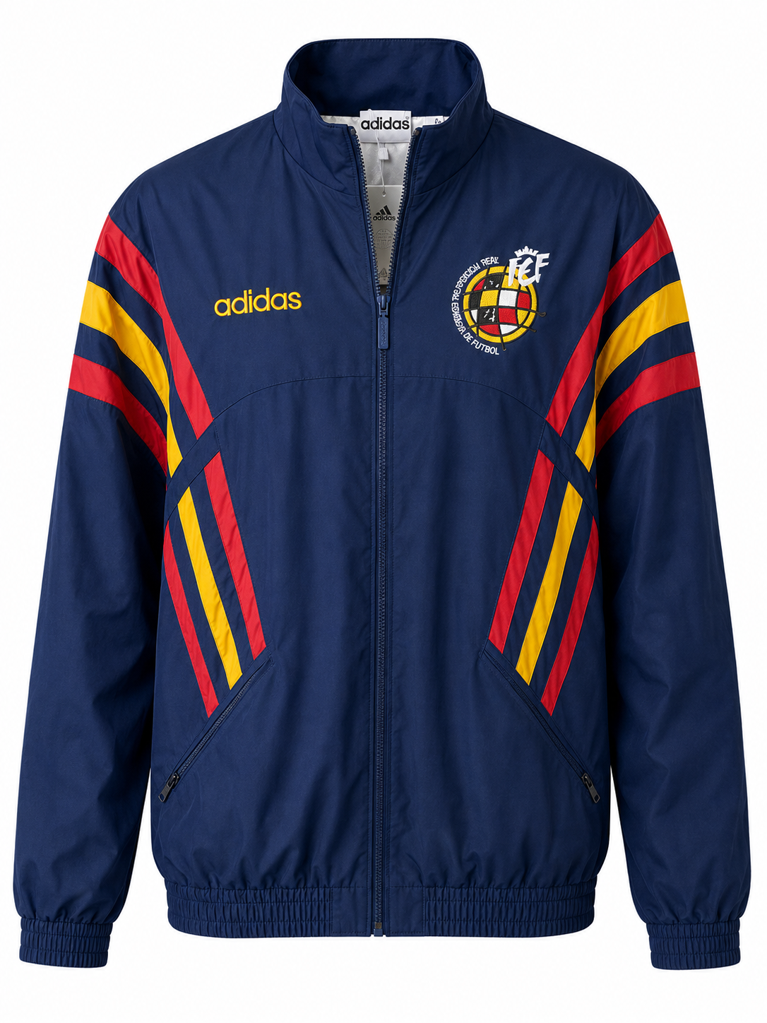 Spain Retro Track Jacket – Navy, Red & Yellow